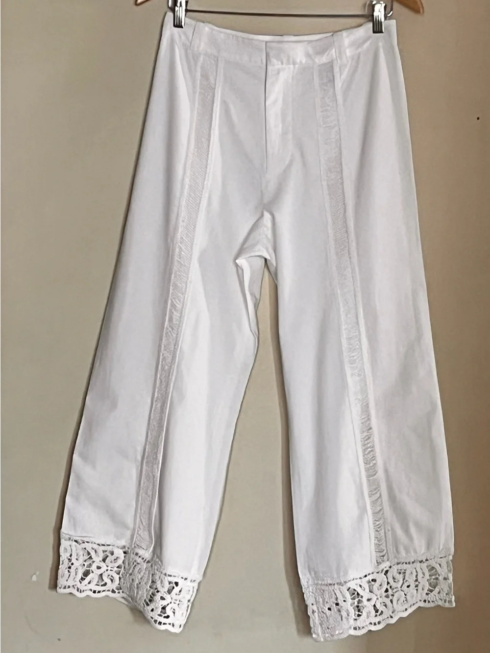 ZARA Crochet Hem Cropped Pants